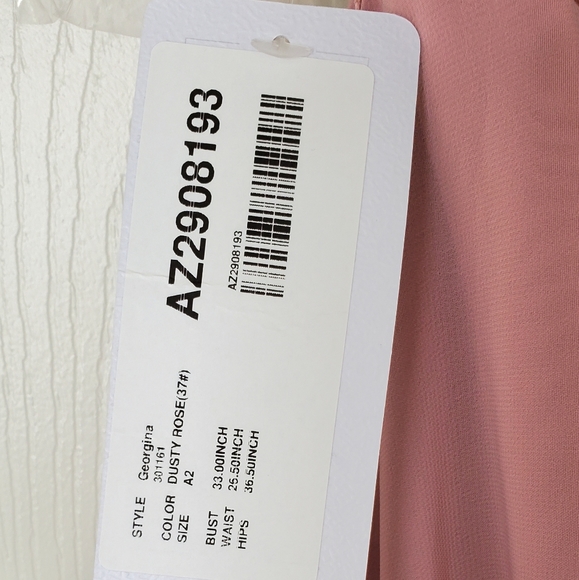 Azazie size 2, Dusty Rose color, bridesmaid gown NWT - Picture 2 of 4